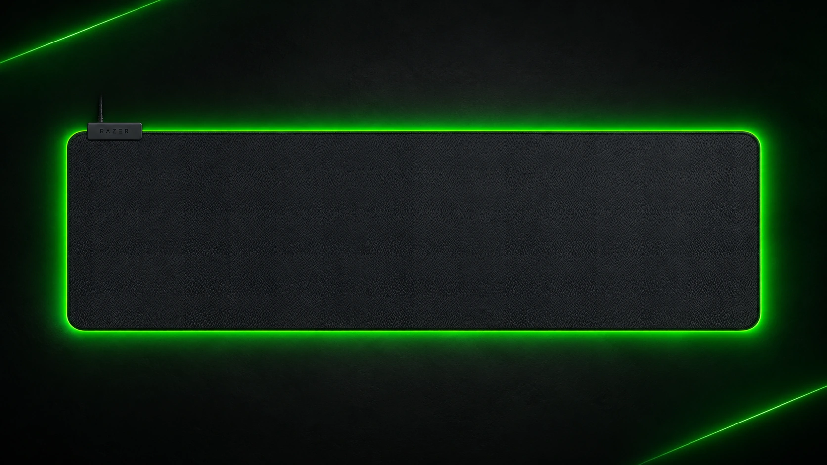Široká podložka Razer se zeleným podsvícením