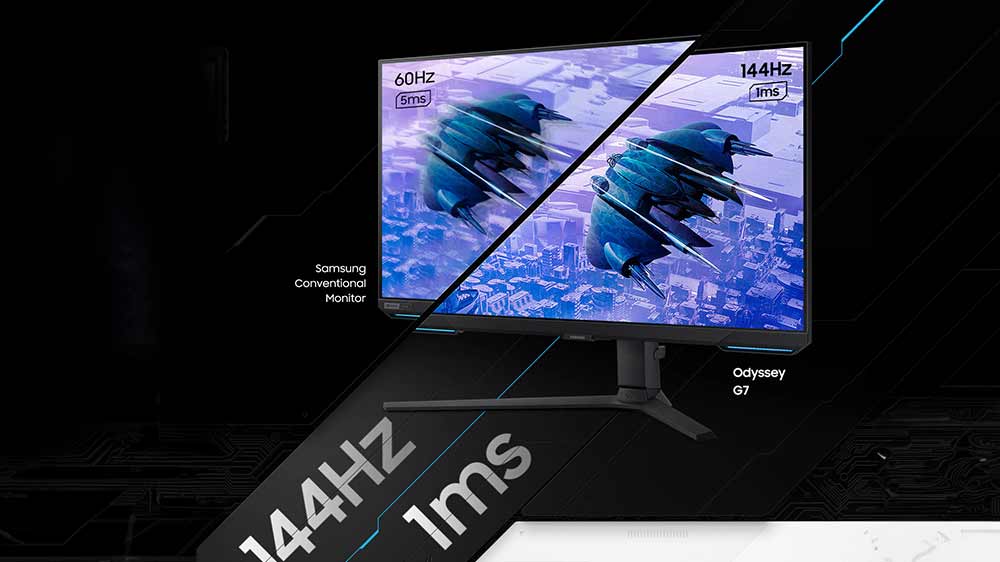 Monitor SAMSUNG Odyssey G70B s obnovovací frekvencí 144 Hz_02