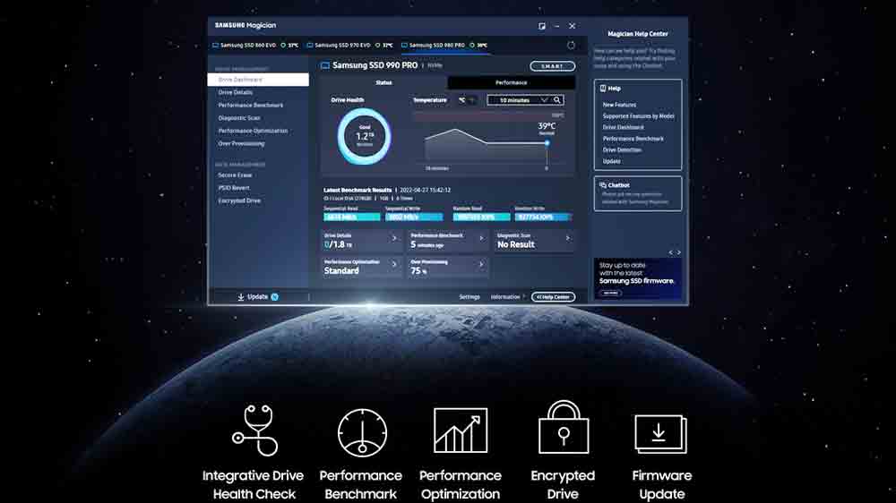 Vizualizace software Samsung Magician_04