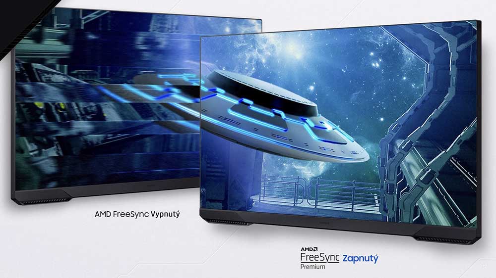 Porovnání monitoru Odyssey Gaming G32A s vypnutým a zapnutým AMD FreeSync Premium_02