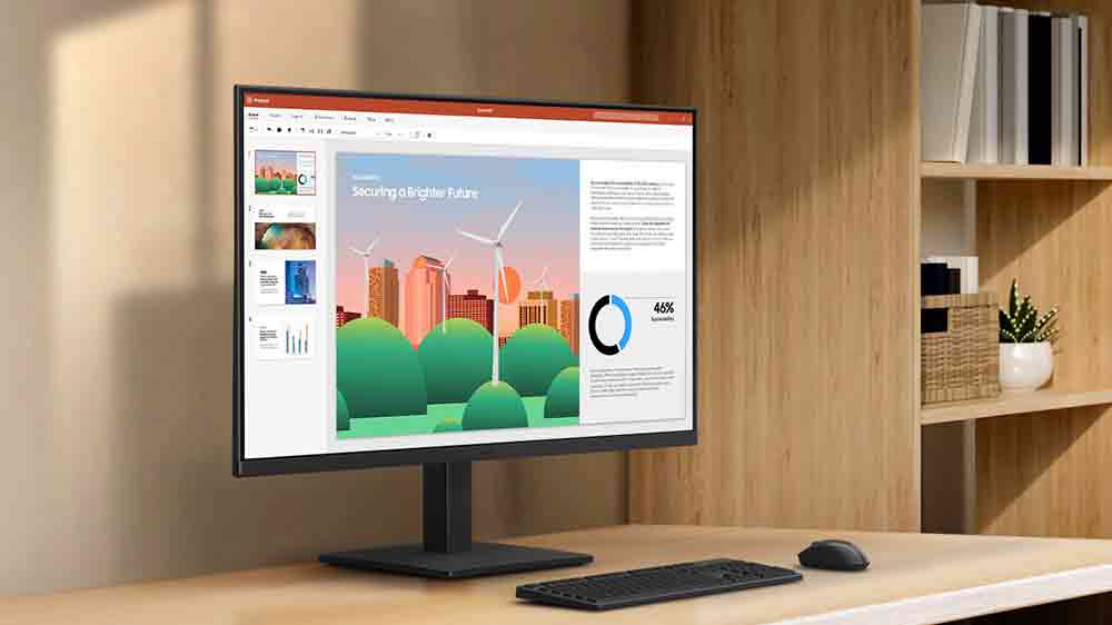 Monitor Samsung Essential S3 na stole_02