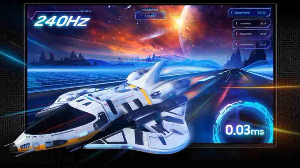 Vesm&iacute;rna raketa vylieta z monitora Samsung Odyssey OLED G8 _03