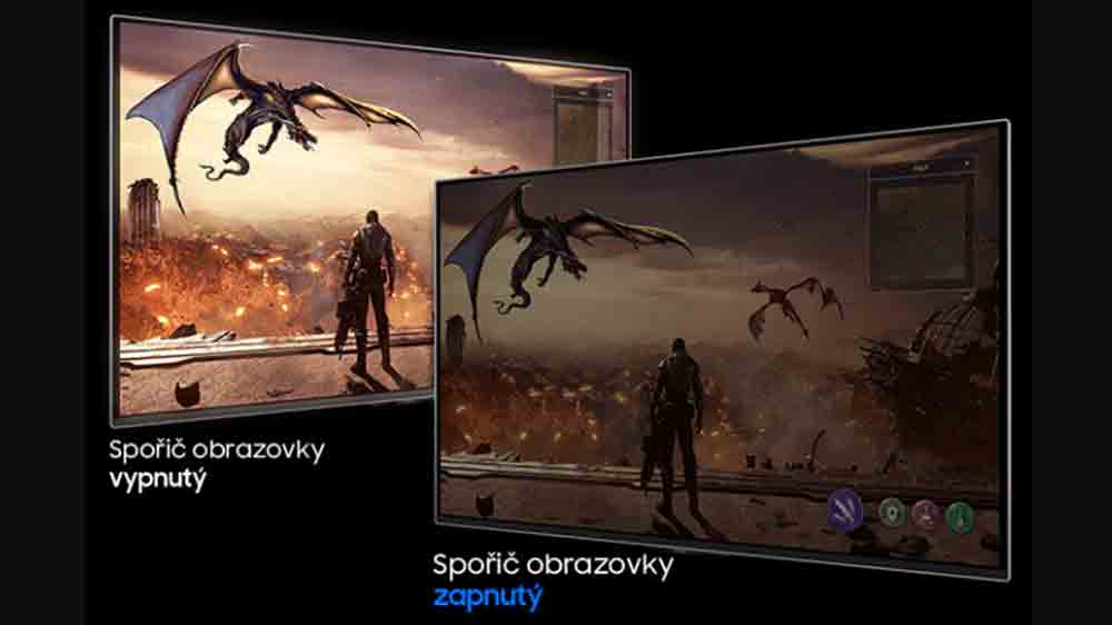 Obraz z hry na monitoroch Samsung Odyssey OLED G8 so zapnut&yacute;m a vypnut&yacute;m &scaron;etričom obrazovky_04