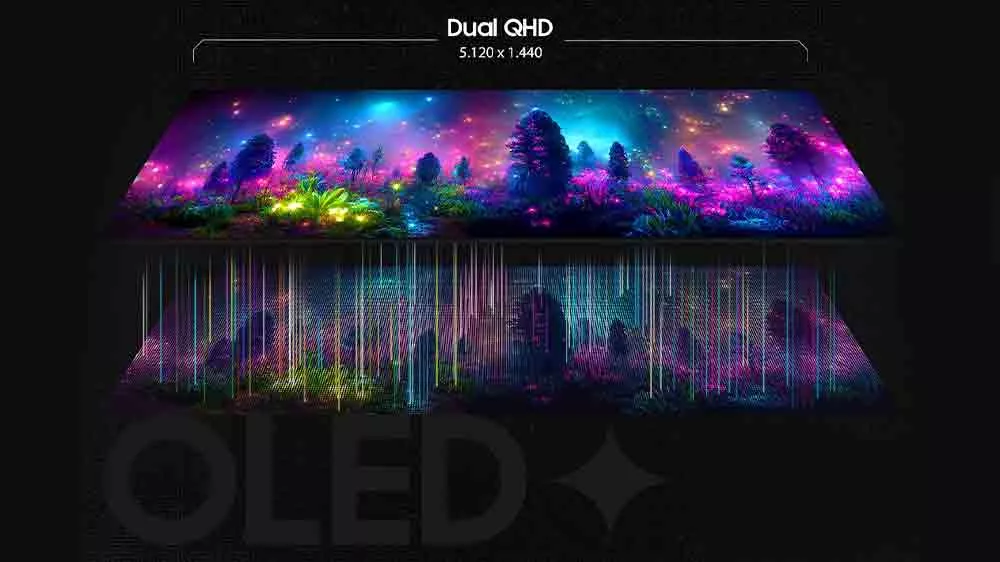 OLED panel s obrazom magick&eacute;ho lesa_02