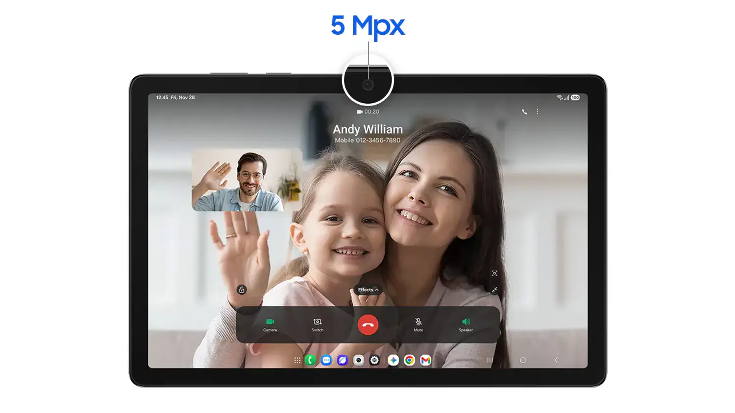 Videohovor na tablete Samsung Galaxy A11+