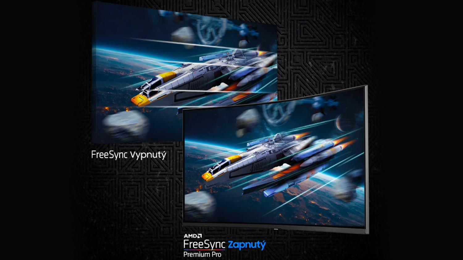 Ilustrace technologie AMD FreeSync