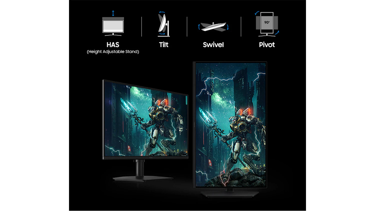 Herný monitor Samsung Odyssey G5 G53F LS27FG506EUXEN so stojanom