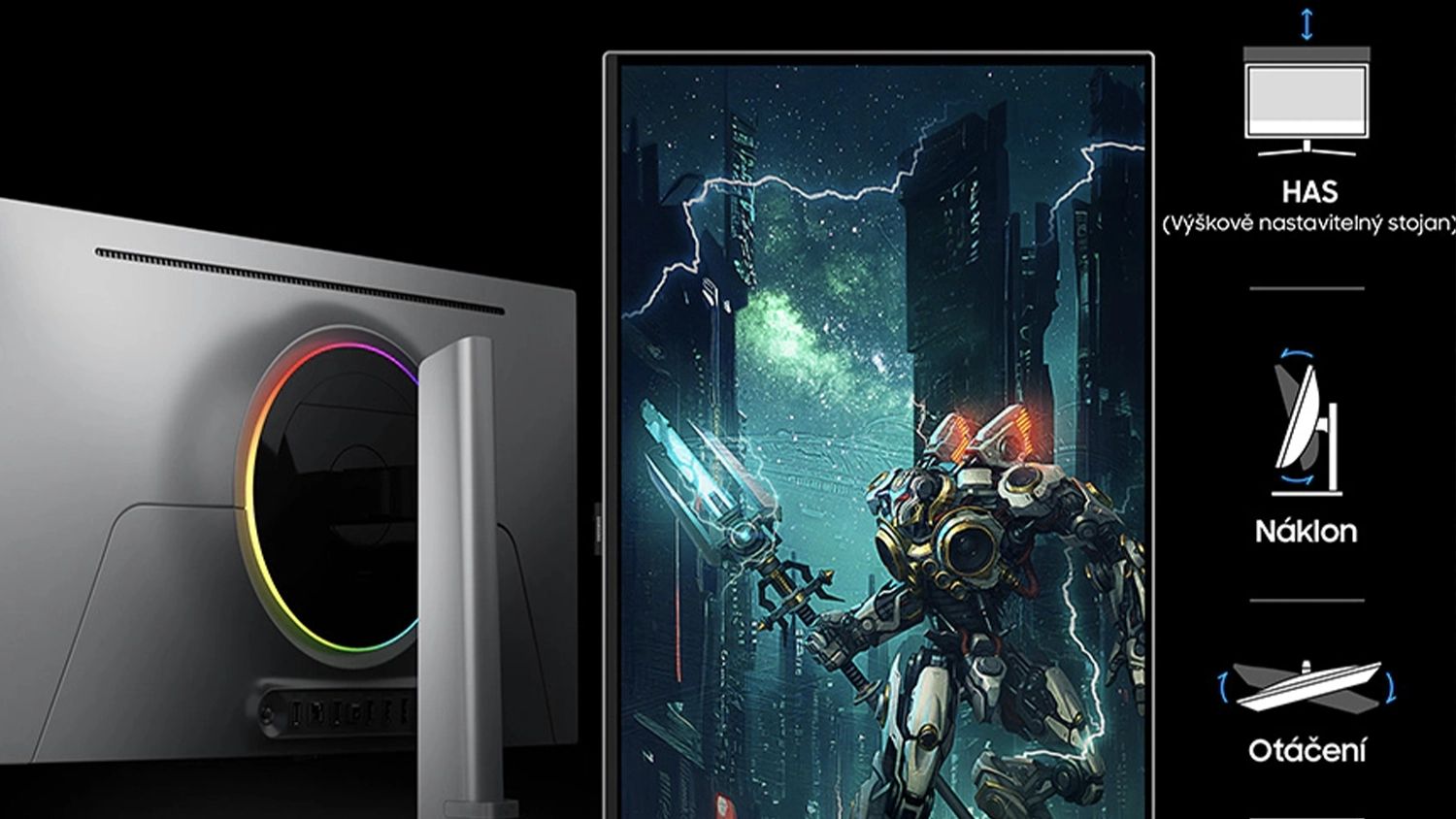 Otočený monitor Samsung Odyssey OLED G6 (G60SF)