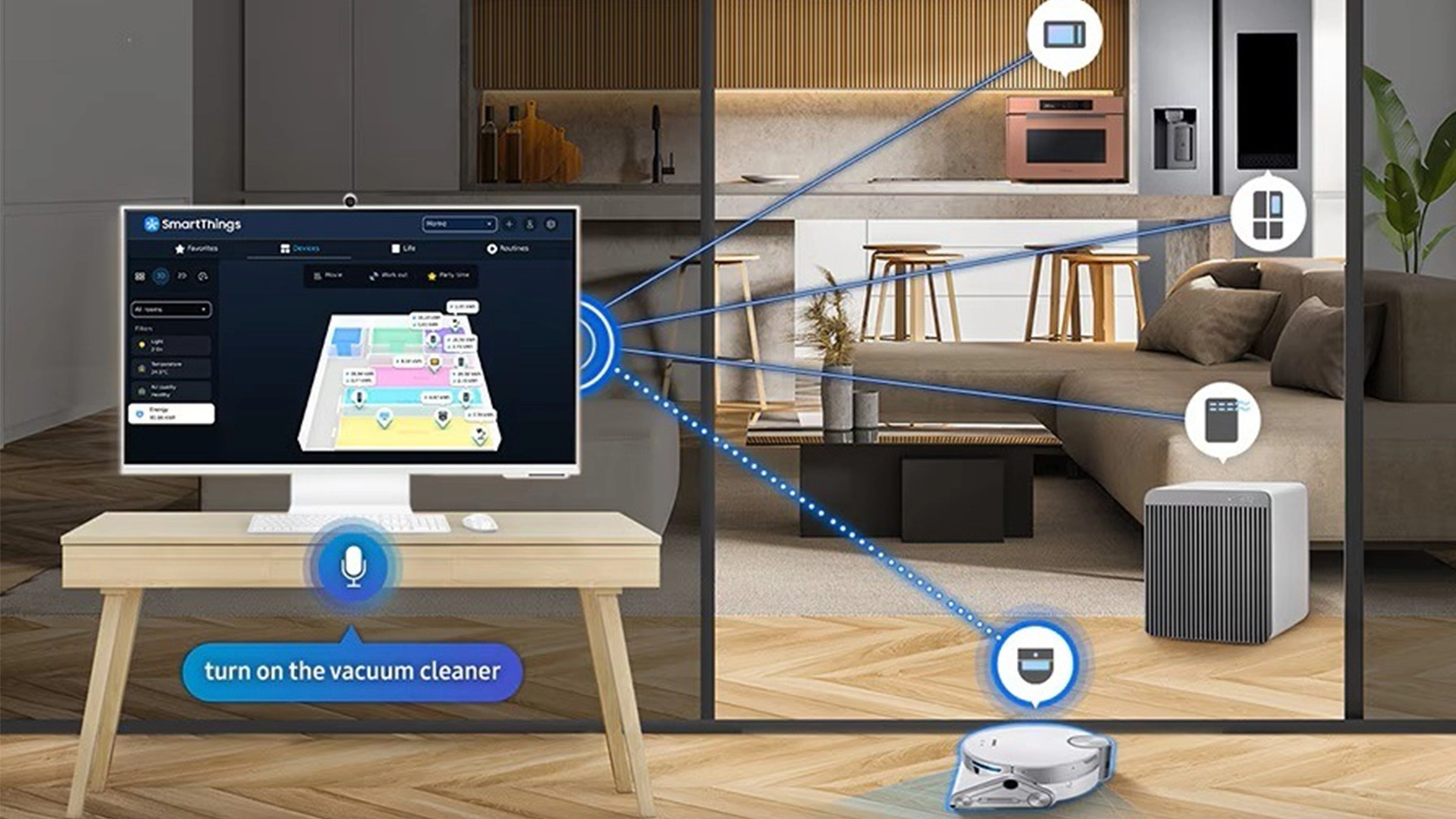 Monitor Samsung jako centrum chytr&eacute; dom&aacute;cnosti