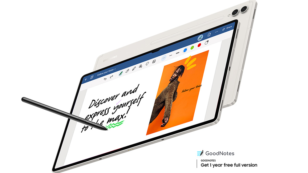 Tablet Samsung Galaxy Tab S9/S9+/S9 Ultra – aplikace goodnotes na rok zdarma