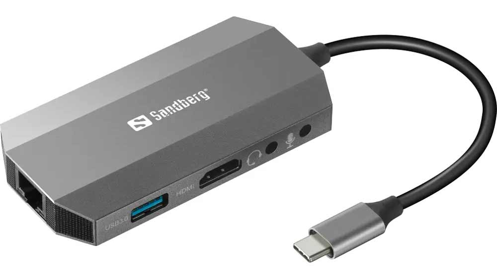 Dokovací stanice Sandberg USB-C 6in1 Travel Dock_01