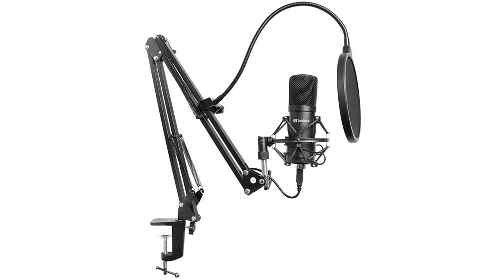 USB mikrofon pro streamery v sadě SANDBERG USB Microphone Kit_01