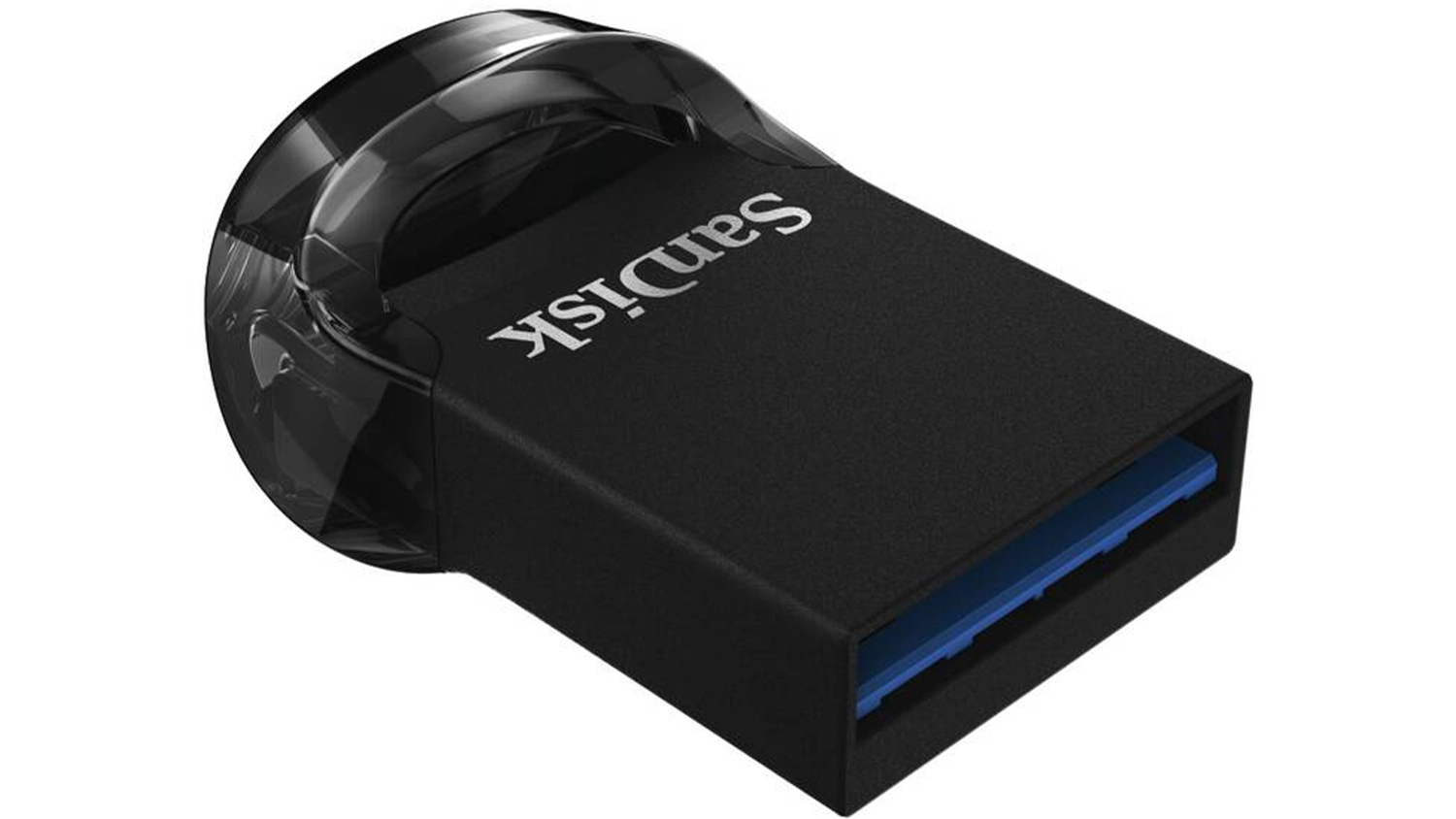 Flash disk SanDisk Ultra Fit SDCZ430-032G-G46 připojený k zařízení s viditelným designem