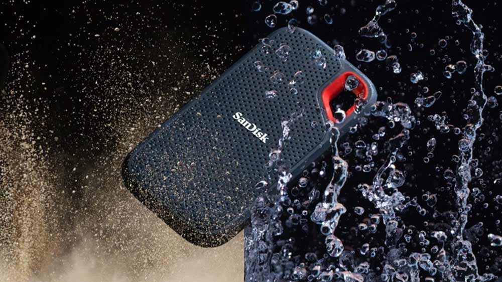 Sandisk Extreme Portable SSD 2TB ve vodě_02
