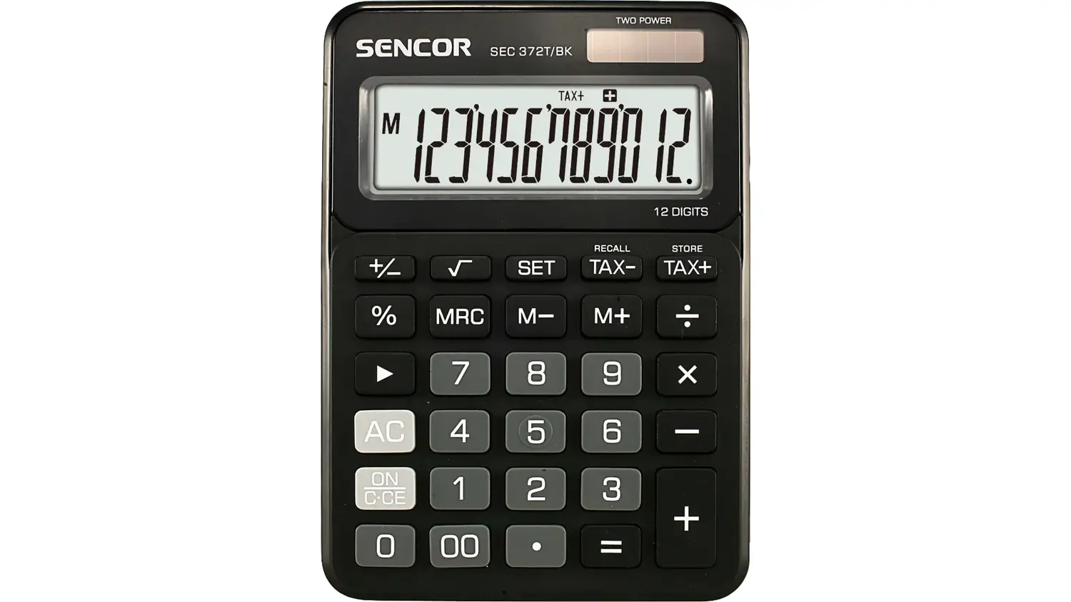Stolov&aacute; kalkulačka Sencor SEC 372 TAX BLACK
