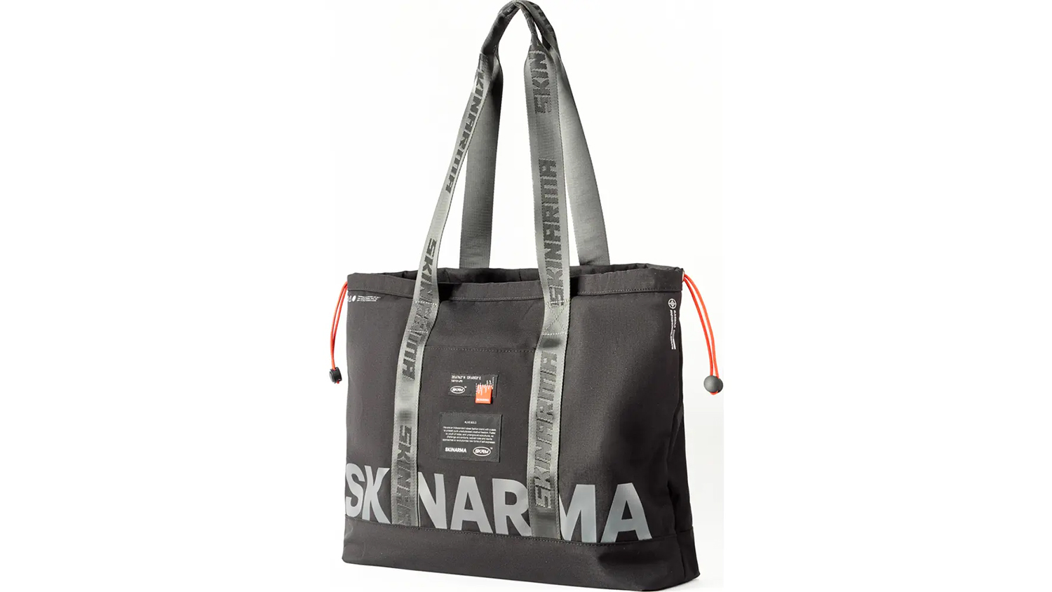 Brašna pro notebook SKINARMA FARDEL Utility Tote Bag černý na bílém pozadí ukazující celkový design