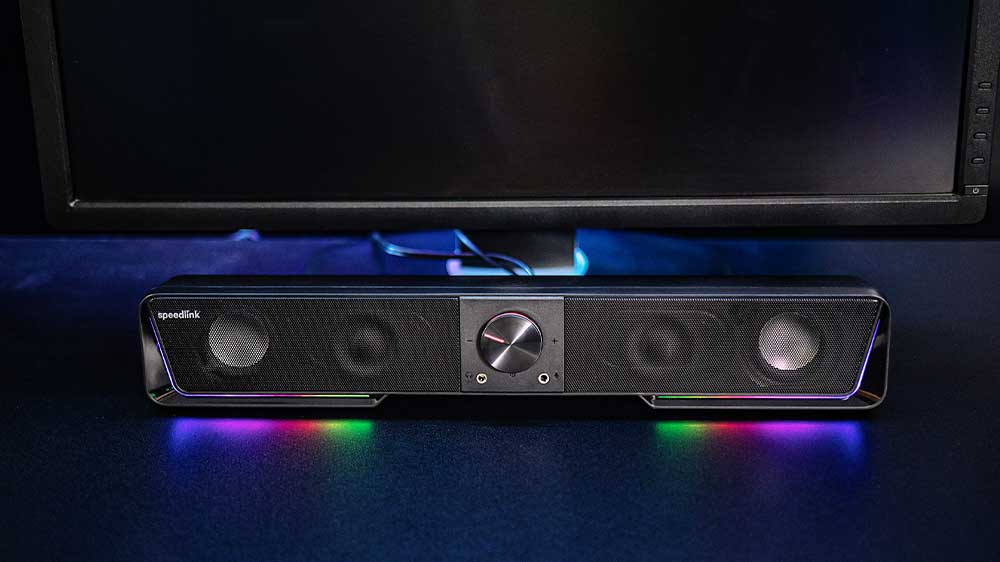 Soundbar Speedlink GRAVITY RGB u televize_02