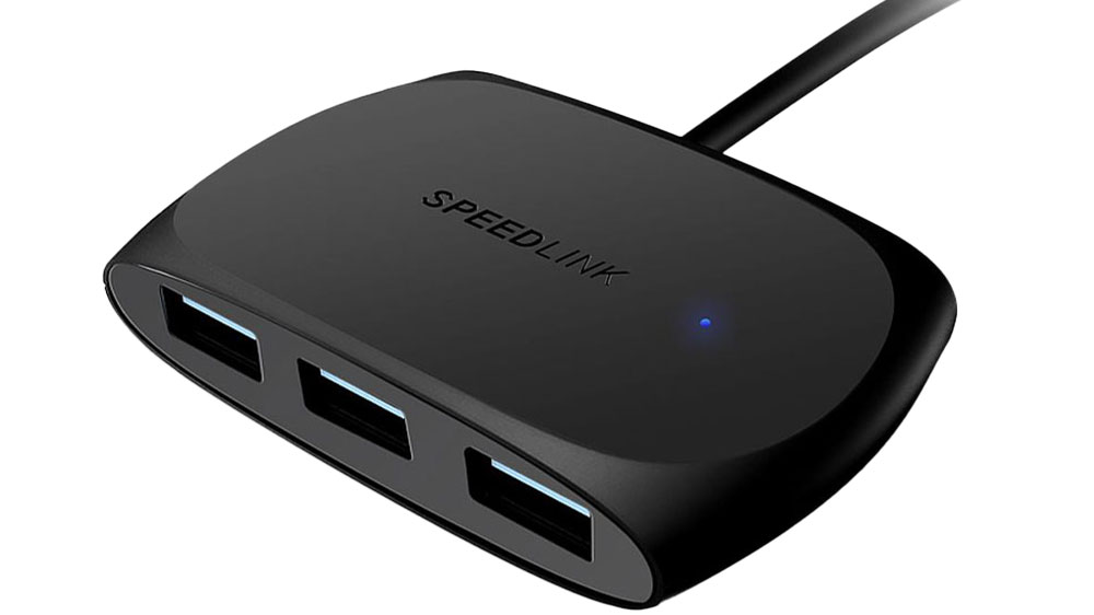 Černý USB Hub 4-Port Speedlink Snappy_01