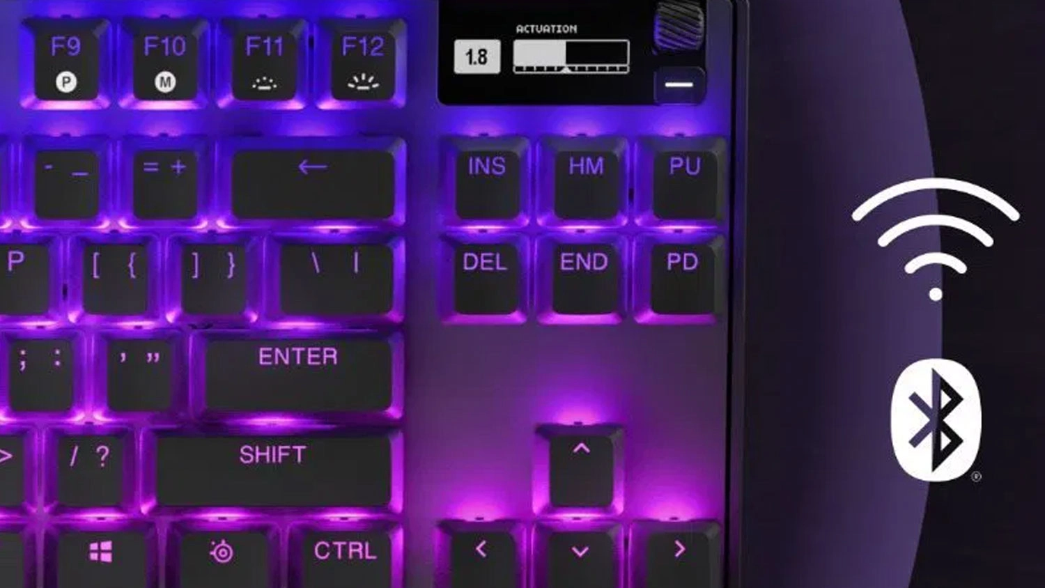 Herná bezdrôtová klávesnica SteelSeries.