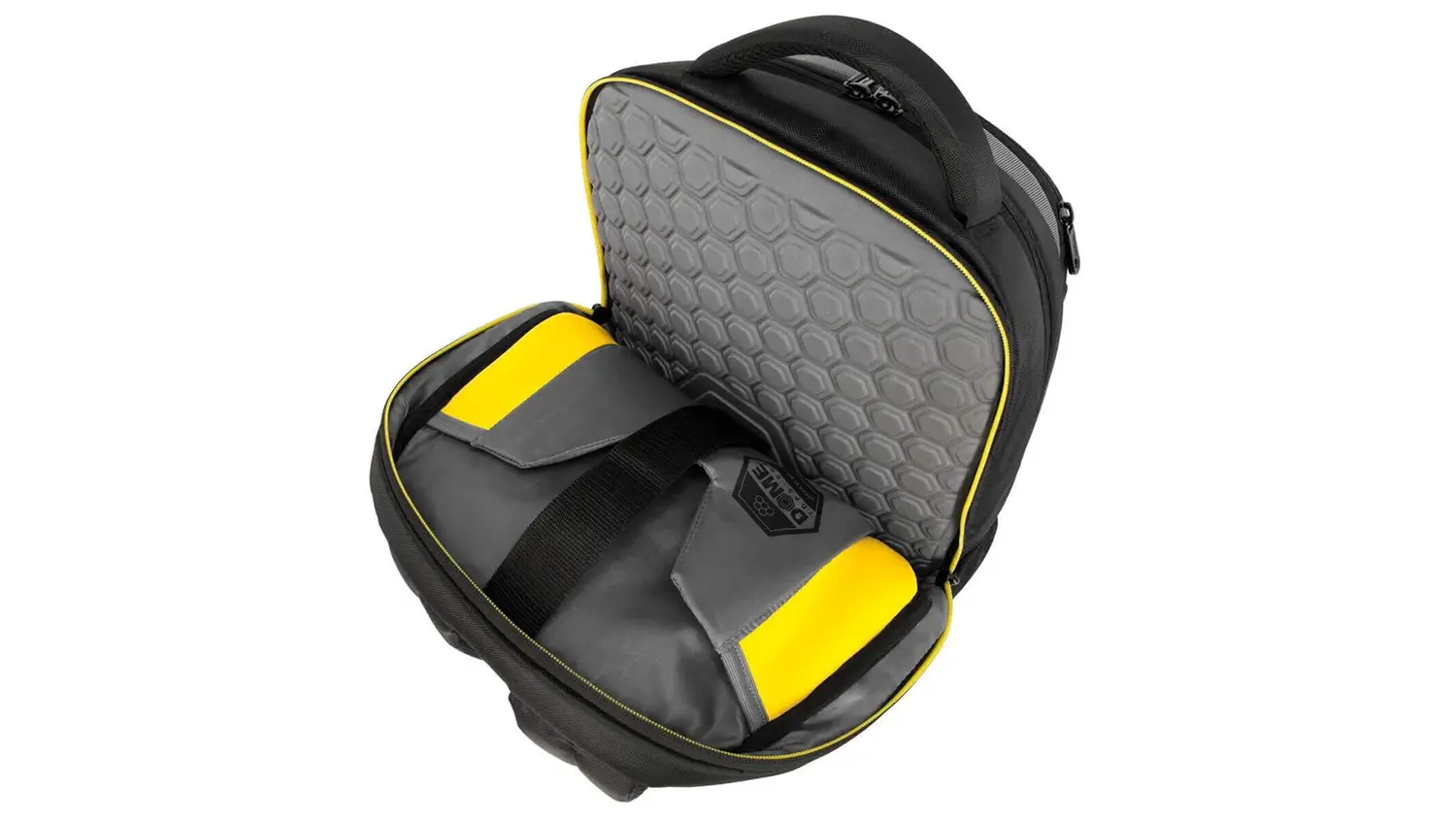 Batoh Targus CityGear TCG670GL demonstruj&iacute;c&iacute; vnitřn&iacute;.