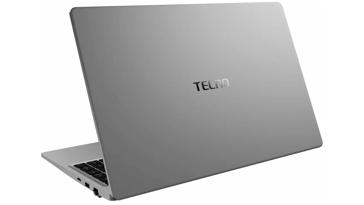 Notebook Tecno K15S pohled šikmo zezadu