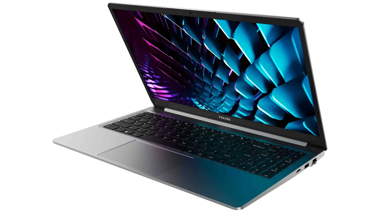 Notebook Tecno K15S pohled šikmo zepředu