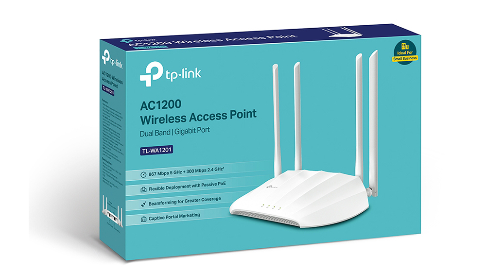 Access Point TP-Link TL-WA1201 AC1200 zobrazující intuitivní rozhraní pro nastavení zabezpečení