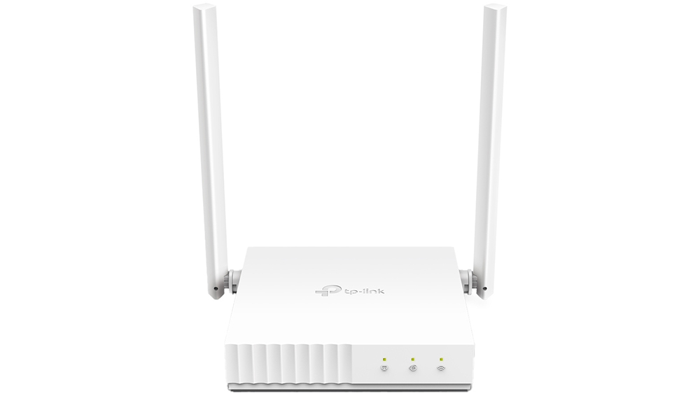 Router TP-Link TL-WR844N na bielom pozadí zobrazujúci kompaktný dizajn s dvoma anténami