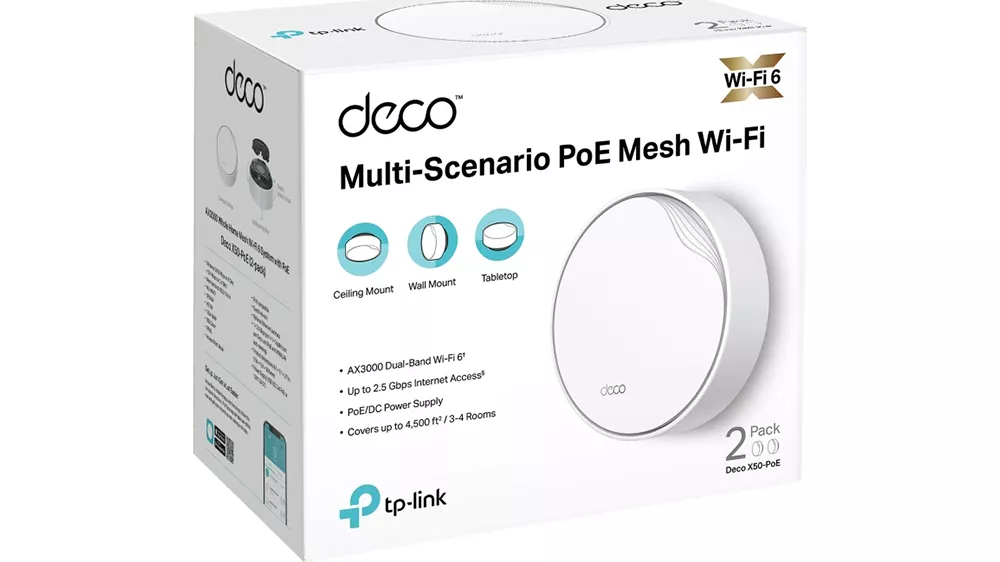 Mesh Wi-Fi systém TP-Link Deco X50-PoE AX3000 s PoE poskytujúci vysokorýchlostné pripojenie pre viacero zariadení súčasne