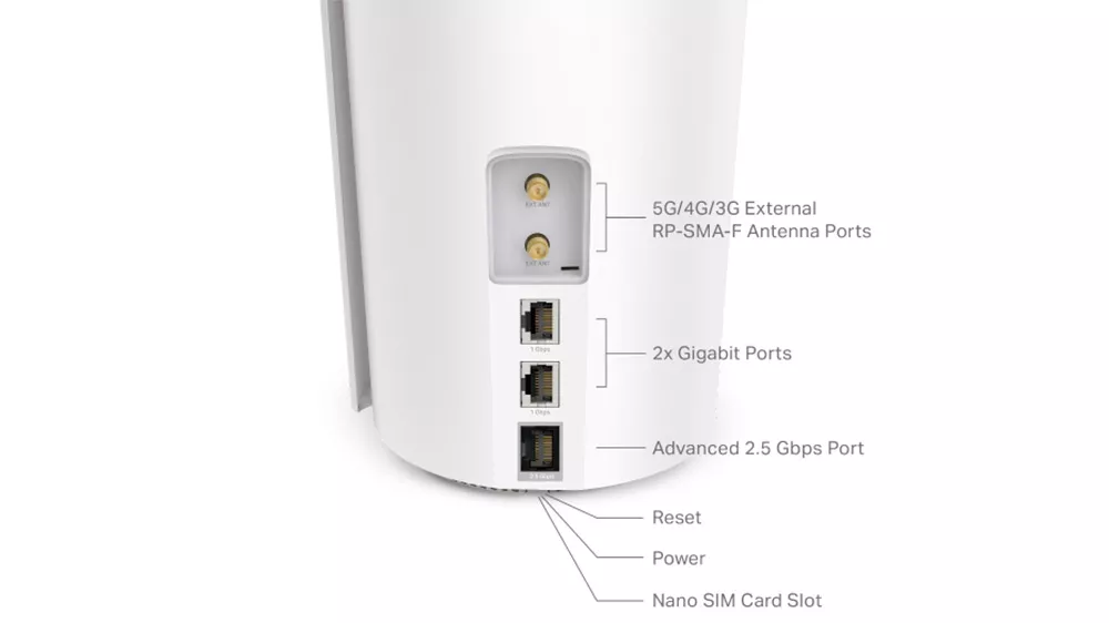 Router TP-Link Deco X50-5G AX3000 v domácom prostredí demonštrujúci pokrytie mesh siete v celom byte