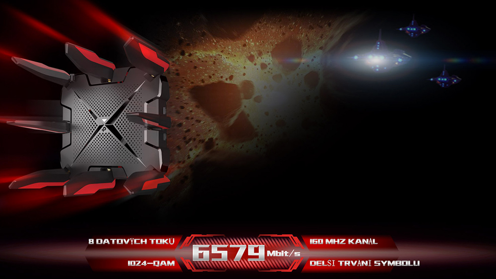 Třípásmový herní Wi-Fi 6 router TP-Link Archer GX90 AX6600