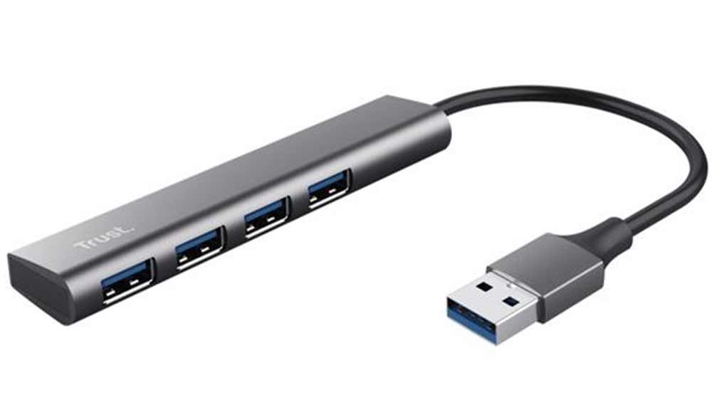 USB rozbočovač Trust Halyx Aluminium 4-Port USB 3.2 Gen1_01