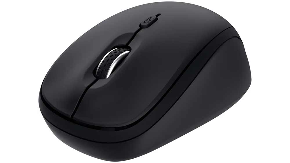 PC myš Trust Yvi+ Compact Multi-Device Wireless Mouse Black pohled ze strany_02