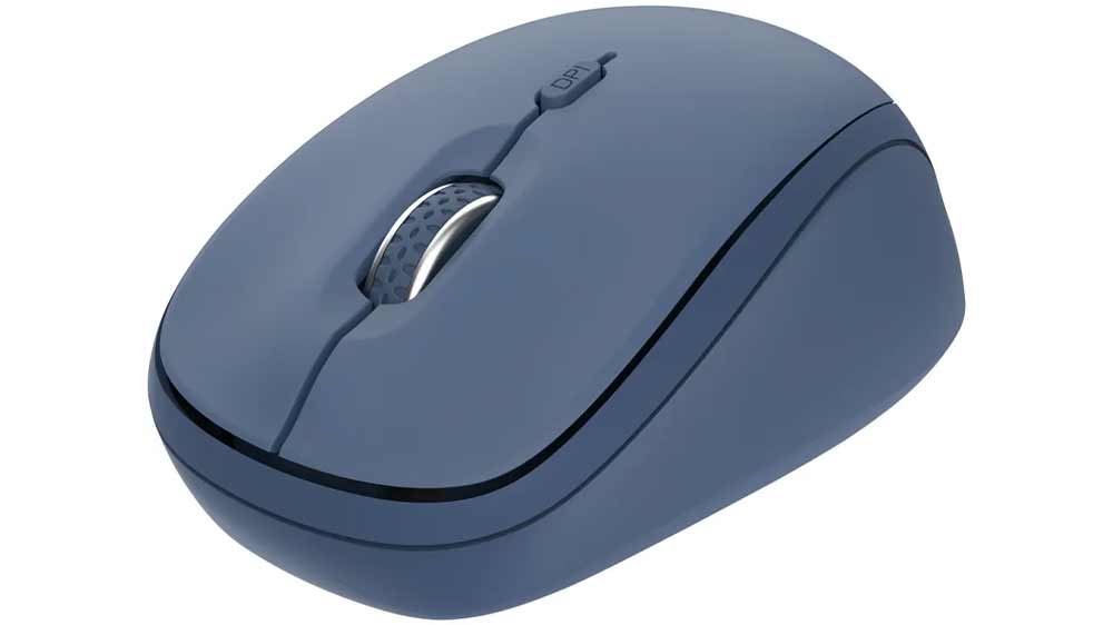 PC myš Trust Yvi+ Compact Multi-Device Wireless Mouse Blue pohled ze strany_02