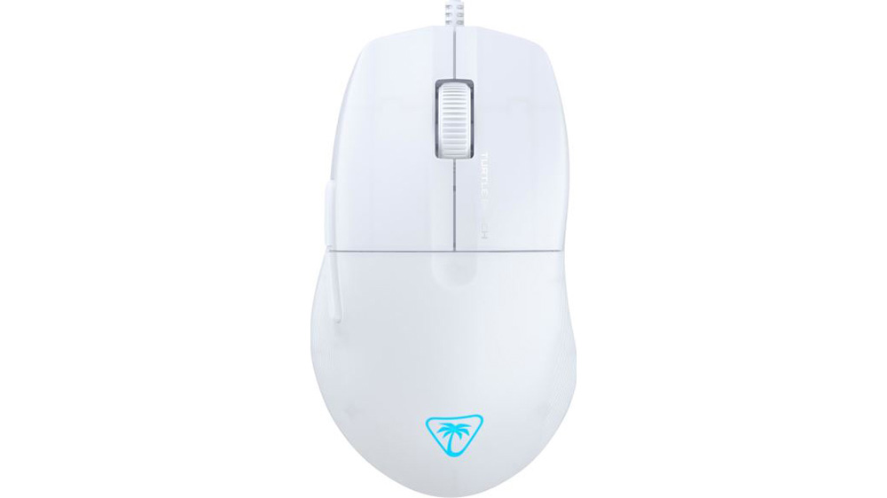 Gaming Mouse Turtle Beach Pure SEL TBM-1001-15 white na bílém pozadí zobrazující ultralehkou konstrukci a ergonomický tvar