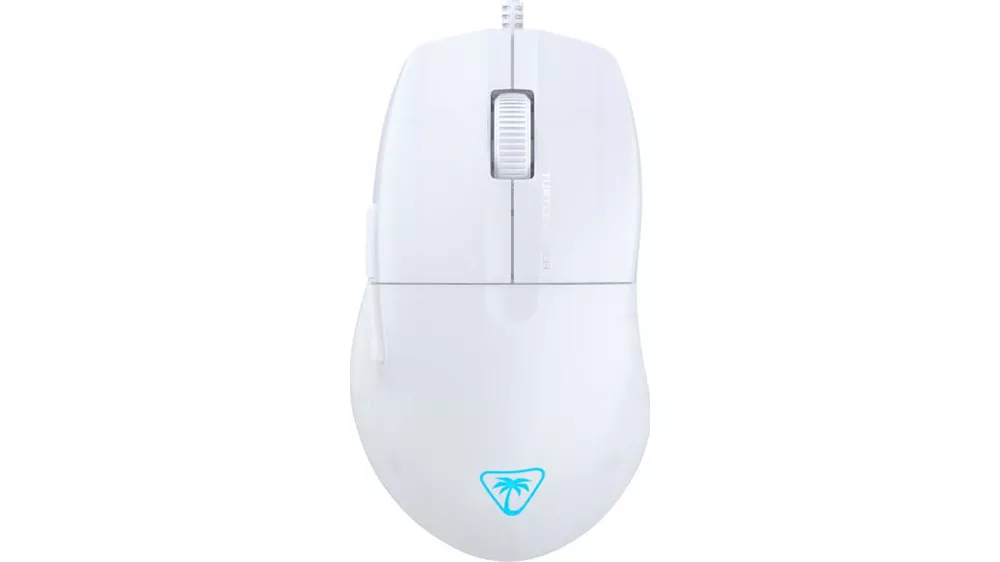 <p>Gaming Mouse Turtle Beach Pure SEL TBM-1001-15 white na bielom pozadí zobrazujúca ultraľahkú konštrukciu a ergonomický tvar</p>