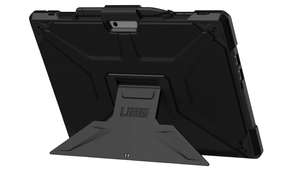 Detail zadní strany a stojánku pouzdra na tablet Metropolis Case Surfase_03