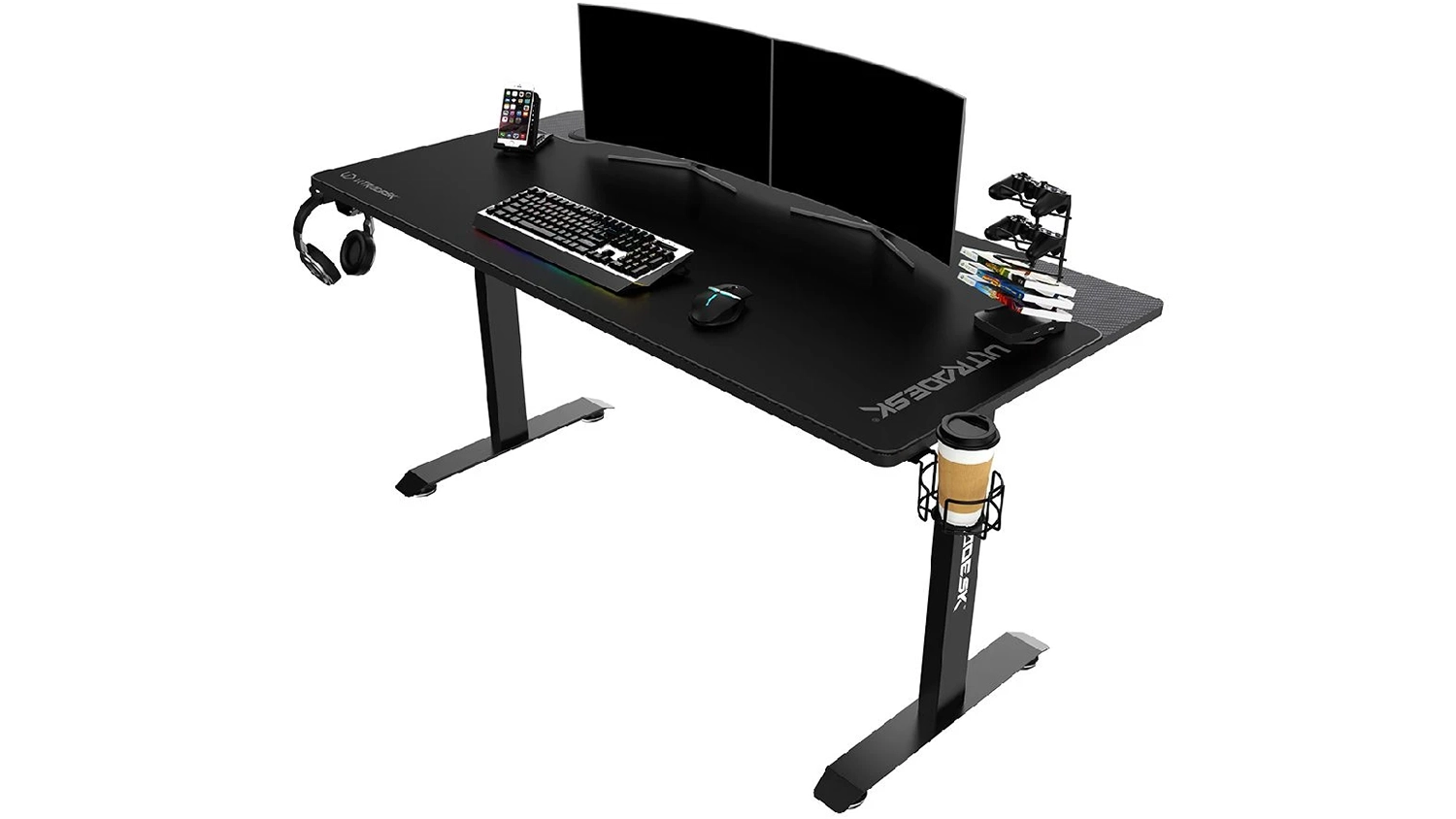 Herní stůl Ultradesk MOMENTUM Gaming Black