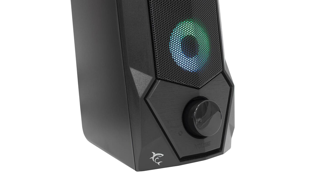 RGB podsvícení a otočné kolečko na reproduktorech White Shark FLOW 2.0 RGB_03