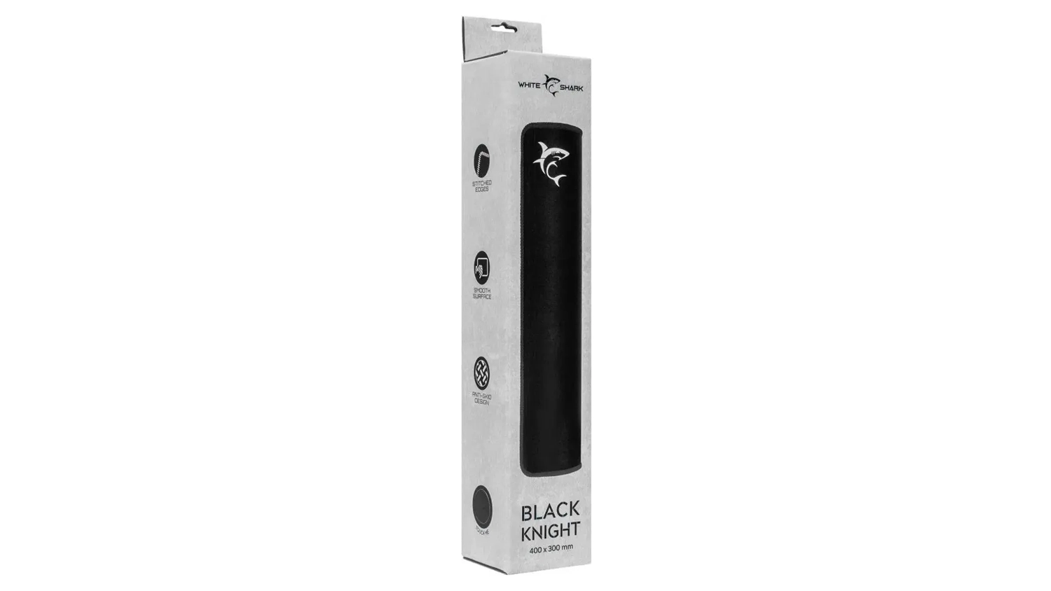 Obal podložky pod my&scaron; White Shark BLACK KNIGHT 40 &times; 30