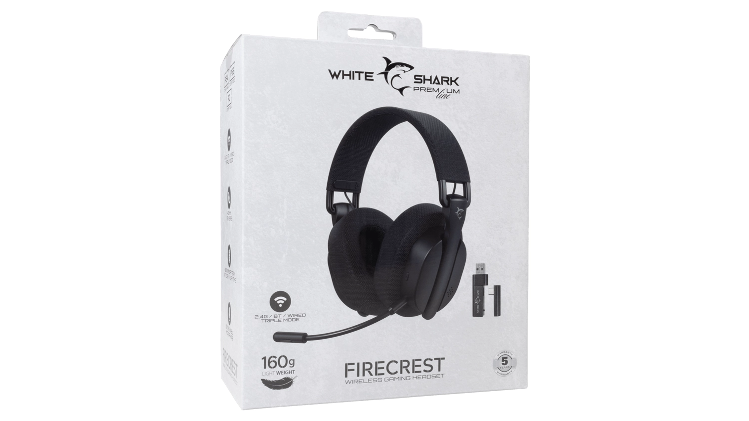 Herné slúchadlá White Shark Firecrest v škatuli