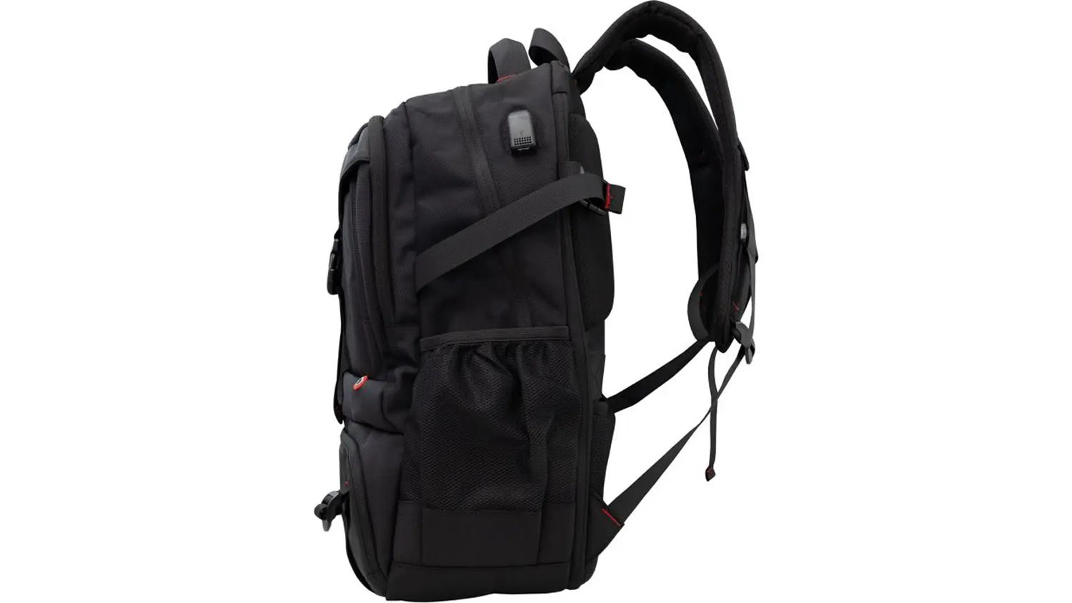 Batoh na notebook White Shark DEFENDER Black bočný pohľad