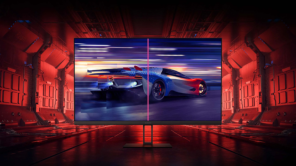 Herní monitor Xiaomi 2K Gaming G27Qi se závodním autě na ploše_03