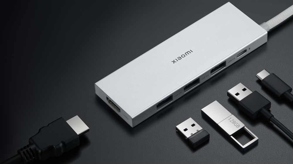 USB rozbočovač Xiaomi 5-in-1 Type-C Hub s USB flash diskem, USB adapt&eacute;rem a kabely od př&iacute;slu&scaron;enstv&iacute; k poč&iacute;tači_03