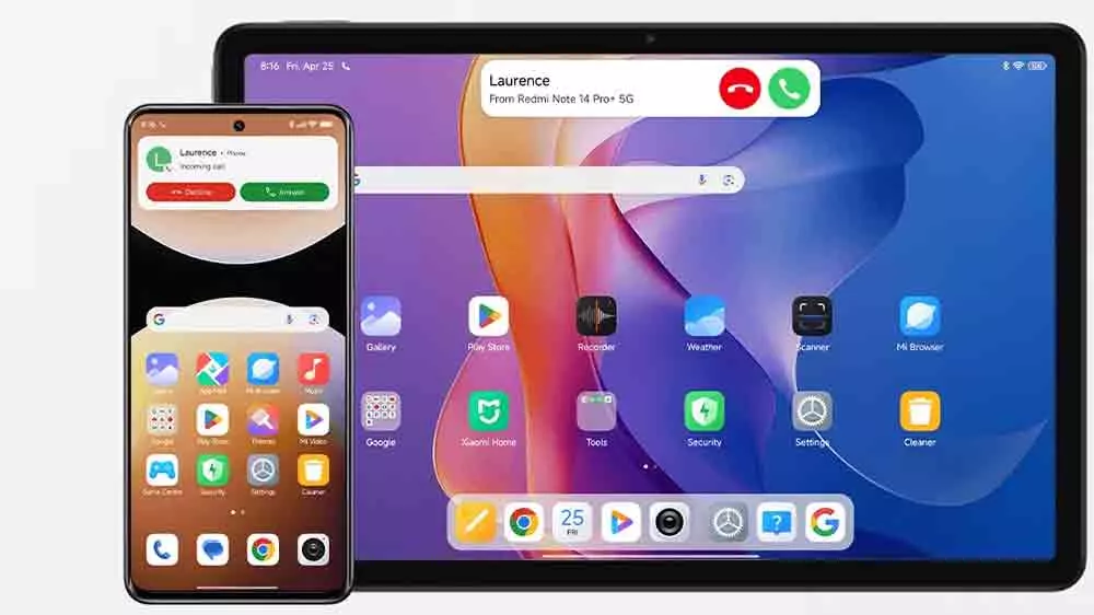 Tablet Xiaomi Redmi Pad 2 propojený s mobilem Xiaomi_03