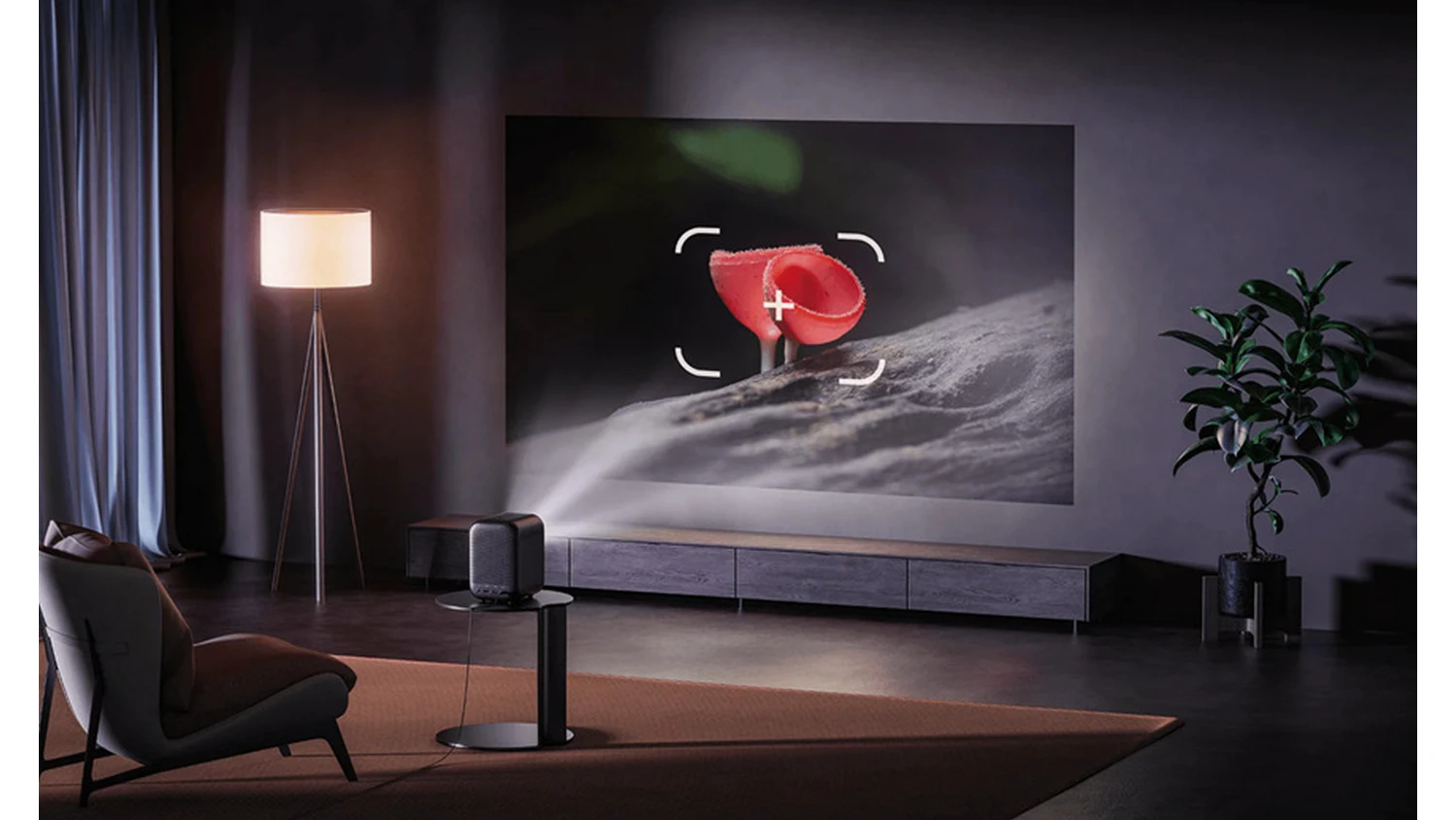 Projektor Xiaomi Smart Projector L1 EU při prom&iacute;t&aacute;n&iacute;