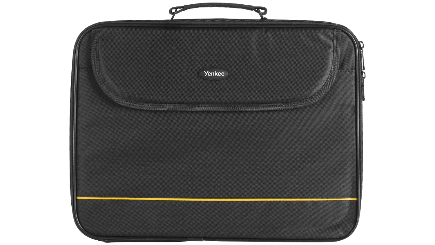 Taška na notebook Yenkee YBN17BDL01 17,3" black na bielom pozadí zobrazujúca celkový dizajn