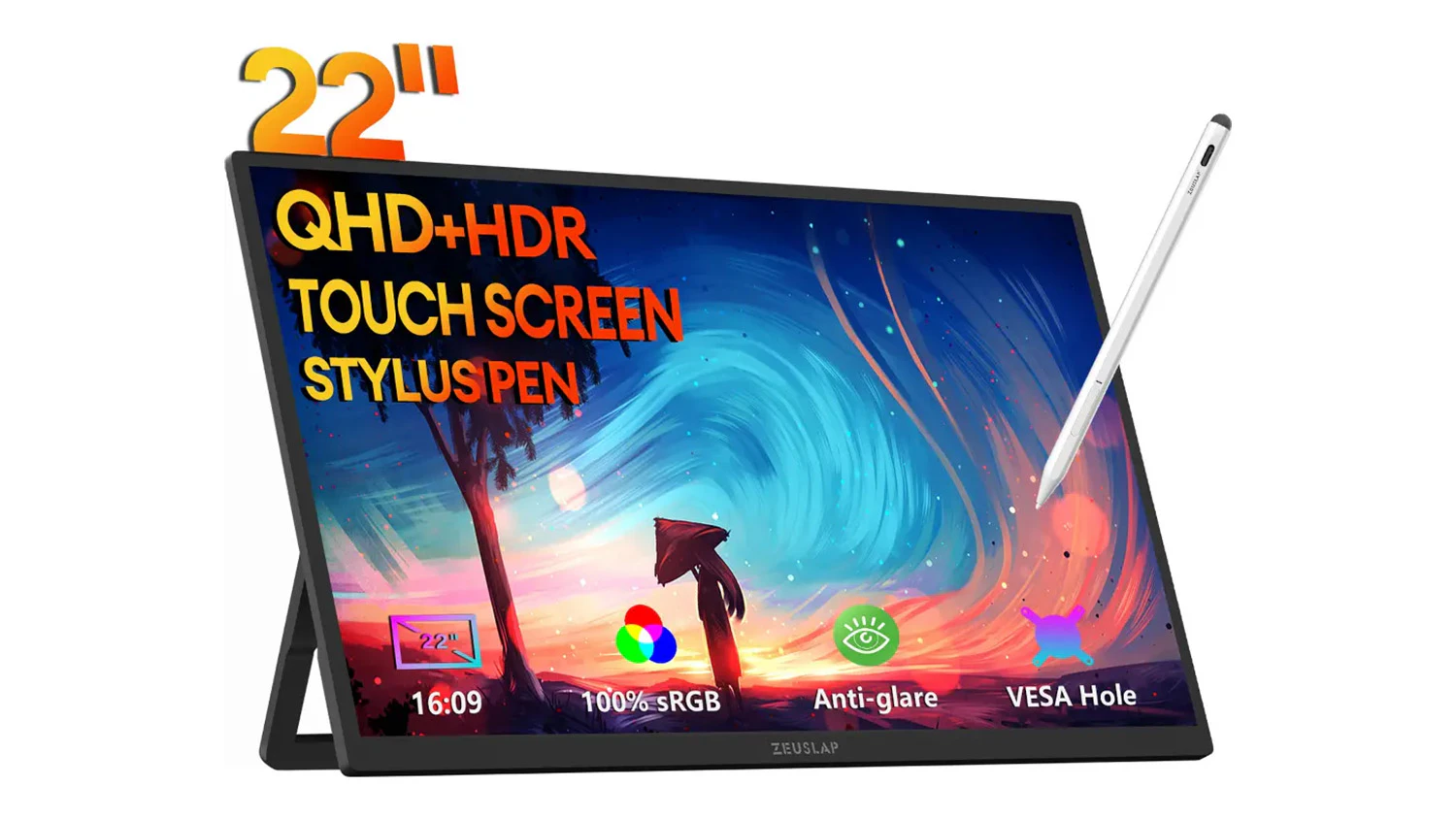 Přenosný dotykový monitor ZeusSlap Z22P Pro