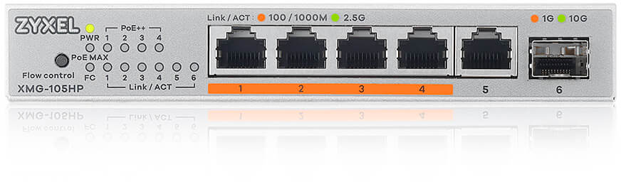 Switch Zyxel XMG-108HP zadní strana=