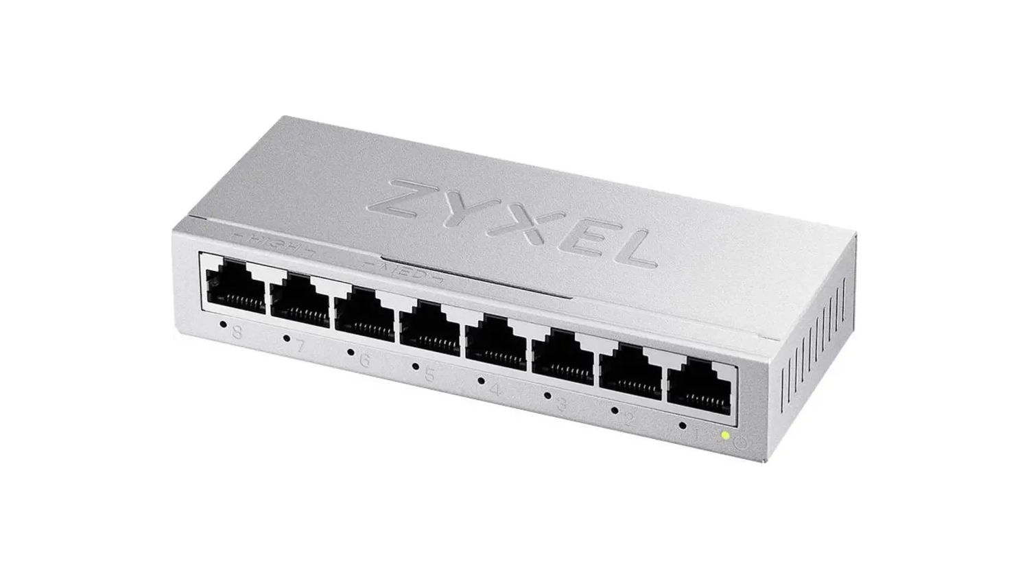Switch Zyxel GS-108B V5 8-Port pohľad zhora